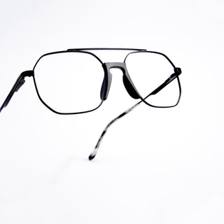 EyeJack DISK Black Wayfarer Eyeglasses for Men & Women (128608CL207-C1)