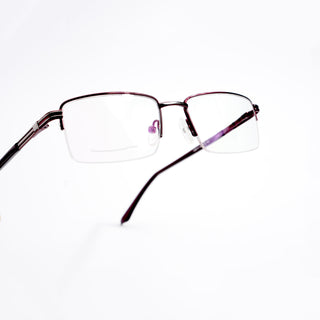 EyeJack DISK Brown Half Rim Eyeglasses for Men & Women (128612CL233-C5)