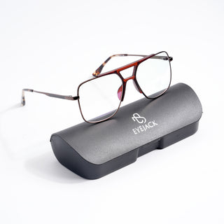 EyeJack DISK Brown Wayfarer Eyeglasses for Men & Women (128610CL221-C3)