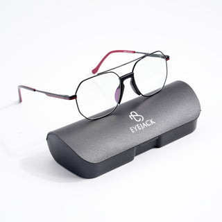 EyeJack DISK Black Wayfarer Eyeglasses for Men & Women (128608CL209-C3)