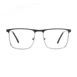 EyeJack DISK Grey & Silver Square Eyeglasses for Men & Women (128615CL246-C3)