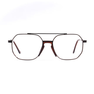 EyeJack DISK Brown Wayfarer Eyeglasses for Men & Women (128608CL211-C5)