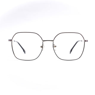 EyeJack DISK Black & Grey Geometric Eyeglasses for Men & Women (128611CL228-C5)