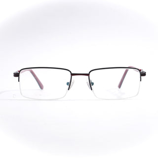 EyeJack DISK Brown & Black Half Rim Eyeglasses for Men & Women (128612CL232-C4)