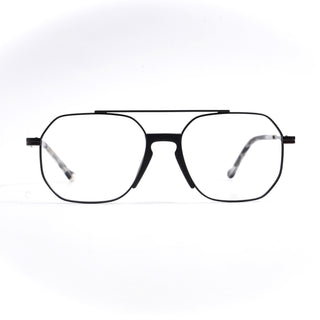 EyeJack DISK Black Wayfarer Eyeglasses for Men & Women (128608CL207-C1)