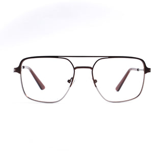 EyeJack DISK Brown & Grey Wayfarer Eyeglasses for Men & Women (128605CL194-C5)