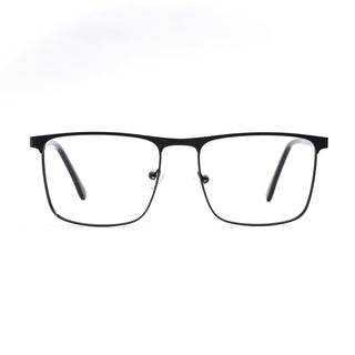 EyeJack DISK Matt Black Square Eyeglasses for Men & Women (128615CL245-C2)