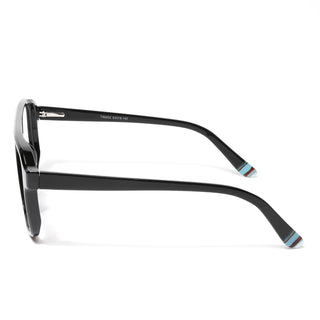 EyeJack Astra Shine Black Square Eyeglasses for Men & Women (TR6602CL74-C1)