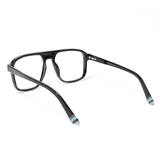 EyeJack Astra Shine Black Square Eyeglasses for Men & Women (TR6602CL74-C1)