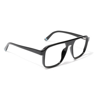 EyeJack Astra Shine Black Square Eyeglasses for Men & Women (TR6602CL74-C1)