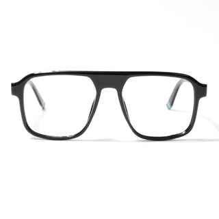 EyeJack Astra Shine Black Square Eyeglasses for Men & Women (TR6602CL74-C1)