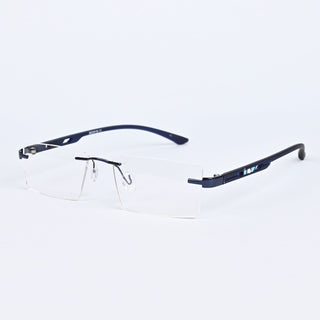 EyeJack Infinite Blue Rimless Eyeglasses for Men & Women (BG98106GE1149-C4)