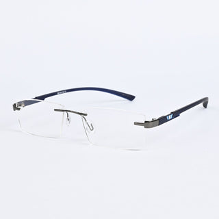 EyeJack Infinite Grey Rimless Eyeglasses for Men & Women (BG98107GE1158-C3)