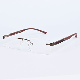 EyeJack Infinite Brown Rimless Eyeglasses for Men & Women (BG98108GE1173-C8)