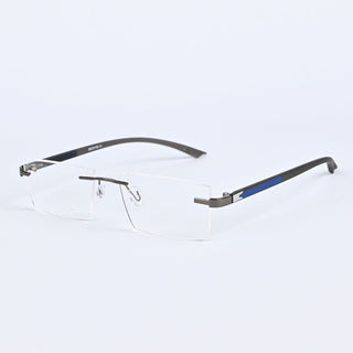 EyeJack Infinite Grey Rimless Eyeglasses for Men & Women (BG98104GE1126-C2)