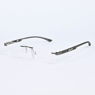 EyeJack Infinite Grey Rimless Eyeglasses for Men & Women (BG98106GE1146-C2)