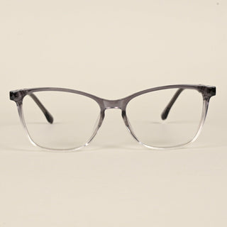 EyeJack Quantum Grey & Clear Full Rim Wayfarer Eyeglasses for Men & Women (SE99609GE577-C4)