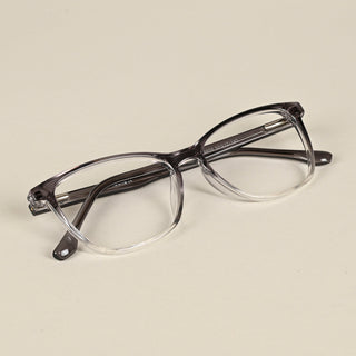 EyeJack Quantum Grey & Clear Full Rim Wayfarer Eyeglasses for Men & Women (SE99609GE577-C4)