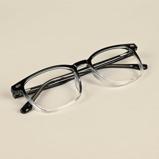 EyeJack Quantum Black & Clear Full Rim Wayfarer Eyeglasses for Men & Women (SE99606GE560-C1)