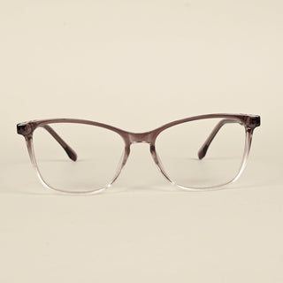 EyeJack Quantum Brown & Clear Full Rim Wayfarer Eyeglasses for Men & Women (SE99609GE579-C5)