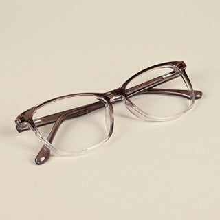 EyeJack Quantum Brown & Clear Full Rim Wayfarer Eyeglasses for Men & Women (SE99609GE579-C5)