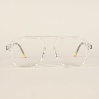 EyeJack Flare Transparent Square Eyeglasses for Men & Women (XY31017GE1597-C13)