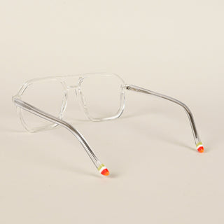 EyeJack Flare Transparent Square Eyeglasses for Men & Women (XY31017GE1597-C13)