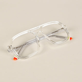 EyeJack Flare Transparent Square Eyeglasses for Men & Women (XY31017GE1597-C13)