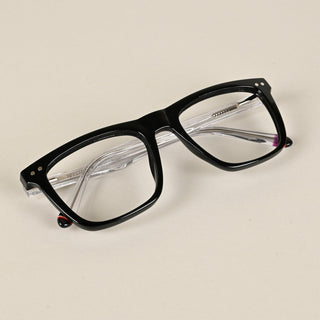 EyeJack Flare Black Square Eyeglasses for Men & Women (XY31016GE1574-C3)