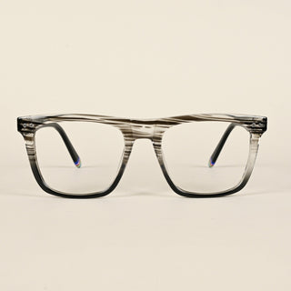 EyeJack Flare Black & Grey Square Eyeglasses for Men & Women (XY31016GE1576-C5)