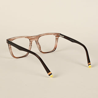 EyeJack Flare Brown & Clear Square Eyeglasses for Men & Women (XY31016GE1579-C8)