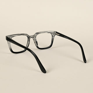 EyeJack Flare Black & Grey Square Eyeglasses for Men & Women (XY31019GE1615-C5)