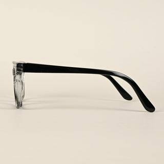 EyeJack Flare Black & Grey Square Eyeglasses for Men & Women (XY31019GE1615-C5)