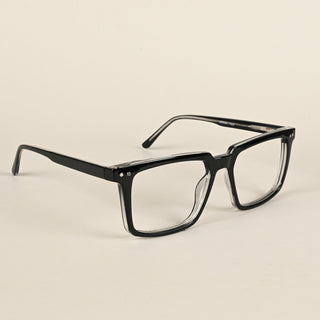 EyeJack Flare Black & Transparent Square Eyeglasses for Men & Women (XY31018GE1598-C2)