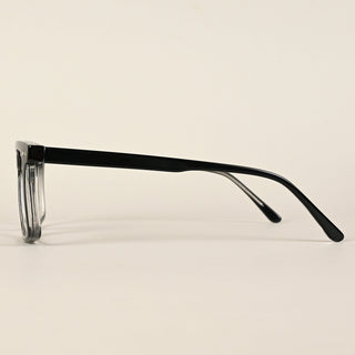 EyeJack Flare Black & Transparent Square Eyeglasses for Men & Women (XY31018GE1598-C2)