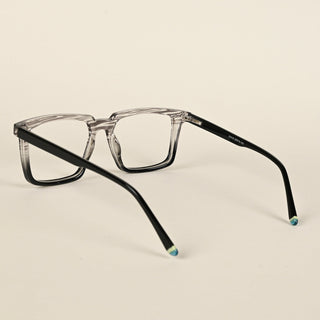 EyeJack Flare Black & Grey Square Eyeglasses for Men & Women (XY31018GE1602-C5)