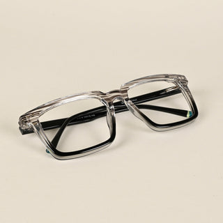 EyeJack Flare Black & Grey Square Eyeglasses for Men & Women (XY31018GE1602-C5)