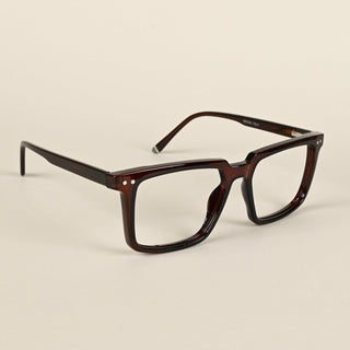 EyeJack Flare Brown Square Eyeglasses for Men & Women (XY31018GE1604-C7)