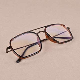 EyeJack Nebula Demi Brown Full Rim Wayfarer Eyeglasses for Men & Women (TG8002GE621-C16)