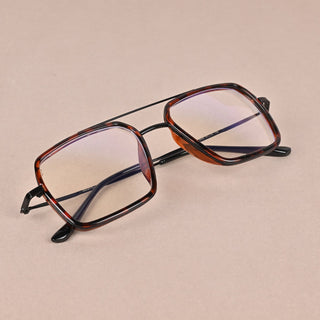 EyeJack Nebula Demi Brown Full Rim Wayfarer Eyeglasses for Men & Women (TG8006GE682-C9)