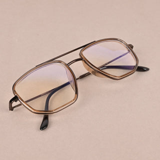 EyeJack Nebula Light Brown Full Rim Wayfarer Eyeglasses for Men & Women (TG8004GE643-C4)