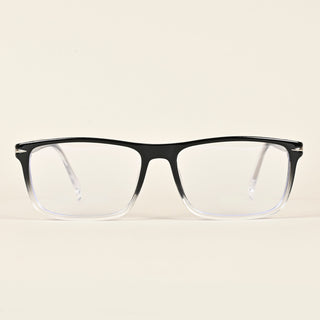 EyeJack Insight Black & Transparent Rectangle Eyeglasses for Men & Women (EJ85208GE1363-C3)