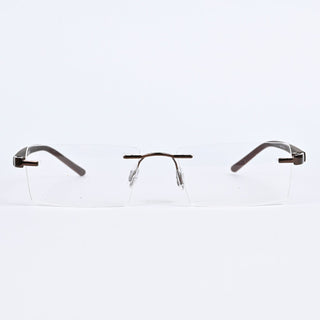 EyeJack Infinite Brown Rimless Eyeglasses for Men & Women (BG98105GE1143-C8)