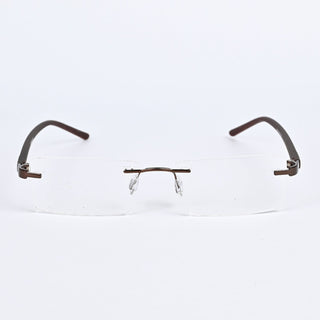 EyeJack Infinite Brown Rimless Eyeglasses for Men & Women (BG98105GE1143-C8)