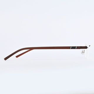 EyeJack Infinite Brown Rimless Eyeglasses for Men & Women (BG98105GE1143-C8)