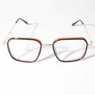 EyeJack Nebula Black & Brown Full Rim Wayfarer Eyeglasses for Men & Women (TG8001GE593-C5)