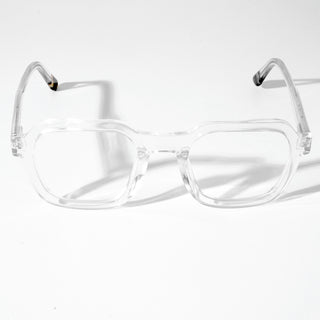 EyeJack Astra Transparent Square Eyeglasses for Men & Women (TR6603CL88-C4)