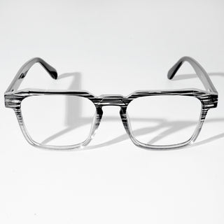 EyeJack Astra Black & Grey Square Eyeglasses for Men & Women (TR6601CL67-C5)