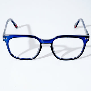 EyeJack Astra Blue Square Eyeglasses for Men & Women (TR6605CL116-C11)