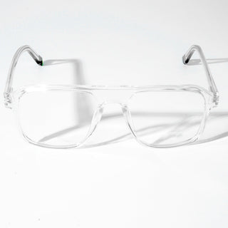 EyeJack Astra Transparent Square Eyeglasses for Men & Women (TR6602CL77-C4)